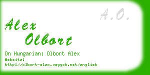 alex olbort business card